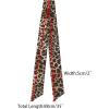 imageAllegra K Skinny Scarf Womens Thin Long Neckscarf Fashion Leopard Print Hairband Waistband Bag Handle AccessoryCoffee