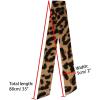 imageAllegra K Skinny Scarf Womens Thin Long Neckscarf Fashion Leopard Print Hairband Waistband Bag Handle AccessoryDark Brown
