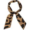 imageAllegra K Skinny Scarf Womens Thin Long Neckscarf Fashion Leopard Print Hairband Waistband Bag Handle AccessoryDark Brown