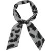 imageAllegra K Skinny Scarf Womens Thin Long Neckscarf Fashion Leopard Print Hairband Waistband Bag Handle AccessoryGray