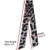 imageAllegra K Skinny Scarf Womens Thin Long Neckscarf Fashion Leopard Print Hairband Waistband Bag Handle AccessoryGray