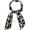imageAllegra K Skinny Scarf Womens Thin Long Neckscarf Fashion Leopard Print Hairband Waistband Bag Handle AccessoryGrey Black