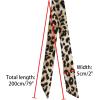 imageAllegra K Skinny Scarf Womens Thin Long Neckscarf Fashion Leopard Print Hairband Waistband Bag Handle AccessoryLight Brown