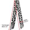 imageAllegra K Skinny Scarf Womens Thin Long Neckscarf Fashion Leopard Print Hairband Waistband Bag Handle AccessoryLight Gray