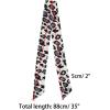 imageAllegra K Skinny Scarf Womens Thin Long Neckscarf Fashion Leopard Print Hairband Waistband Bag Handle AccessoryPurple