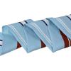 imageAllegra K Stripe Ribbon Skinny Neck Scarves Long Narrow Neckerchief Hairband for Women Wrist Wear Handbag Handle WrapSky Blue