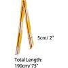 imageAllegra K Stripe Ribbon Skinny Neck Scarves Long Narrow Neckerchief Hairband for Women Wrist Wear Handbag Handle WrapYellow