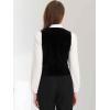 imageAllegra K Waistcoat for Womens Steampunk Velvet Vintage 2025 Sleeveless Blazer Dressy Suit VestsBlack