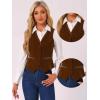 imageAllegra K Waistcoat for Womens Steampunk Velvet Vintage 2025 Sleeveless Blazer Dressy Suit VestsBrown