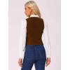 imageAllegra K Waistcoat for Womens Steampunk Velvet Vintage 2025 Sleeveless Blazer Dressy Suit VestsBrown