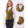 imageAllegra K Waistcoat for Womens Steampunk Velvet Vintage 2025 Sleeveless Blazer Dressy Suit VestsCamel