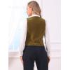 imageAllegra K Waistcoat for Womens Steampunk Velvet Vintage 2025 Sleeveless Blazer Dressy Suit VestsCamel