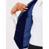 imageAllegra K Waistcoat for Womens Steampunk Velvet Vintage 2025 Sleeveless Blazer Dressy Suit VestsDark Blue