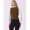 imageAllegra K Waistcoat for Womens Steampunk Velvet Vintage 2025 Sleeveless Blazer Dressy Suit VestsDark Brown