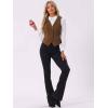 imageAllegra K Waistcoat for Womens Steampunk Velvet Vintage 2025 Sleeveless Blazer Dressy Suit VestsDark Brown