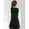 imageAllegra K Waistcoat for Womens Steampunk Velvet Vintage 2025 Sleeveless Blazer Dressy Suit VestsDark Green