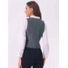 imageAllegra K Waistcoat for Womens Steampunk Velvet Vintage 2025 Sleeveless Blazer Dressy Suit VestsGrey