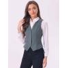 imageAllegra K Waistcoat for Womens Steampunk Velvet Vintage 2025 Sleeveless Blazer Dressy Suit VestsGrey