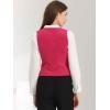 imageAllegra K Waistcoat for Womens Steampunk Velvet Vintage 2025 Sleeveless Blazer Dressy Suit VestsHot Pink
