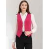 imageAllegra K Waistcoat for Womens Steampunk Velvet Vintage 2025 Sleeveless Blazer Dressy Suit VestsHot Pink