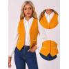 imageAllegra K Waistcoat for Womens Steampunk Velvet Vintage 2025 Sleeveless Blazer Dressy Suit VestsOrange