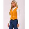 imageAllegra K Waistcoat for Womens Steampunk Velvet Vintage 2025 Sleeveless Blazer Dressy Suit VestsOrange