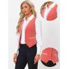 imageAllegra K Waistcoat for Womens Steampunk Velvet Vintage 2025 Sleeveless Blazer Dressy Suit VestsPink
