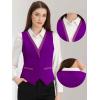imageAllegra K Waistcoat for Womens Steampunk Velvet Vintage 2025 Sleeveless Blazer Dressy Suit VestsPurple