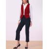 imageAllegra K Waistcoat for Womens Steampunk Velvet Vintage 2025 Sleeveless Blazer Dressy Suit VestsRed