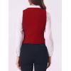 imageAllegra K Waistcoat for Womens Steampunk Velvet Vintage 2025 Sleeveless Blazer Dressy Suit VestsRed