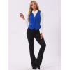 imageAllegra K Waistcoat for Womens Steampunk Velvet Vintage 2025 Sleeveless Blazer Dressy Suit VestsRoyal Blue