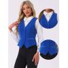 imageAllegra K Waistcoat for Womens Steampunk Velvet Vintage 2025 Sleeveless Blazer Dressy Suit VestsRoyal Blue