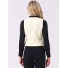 imageAllegra K Waistcoat for Womens Steampunk Velvet Vintage 2025 Sleeveless Blazer Dressy Suit VestsWhite