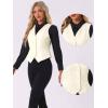 imageAllegra K Waistcoat for Womens Steampunk Velvet Vintage 2025 Sleeveless Blazer Dressy Suit VestsWhite