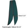imageAllegra K Women Plain Solid Color Pure Skinny Scarf Scarves Long Neckerchief Hair BandDark Green