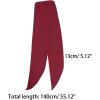 imageAllegra K Women Plain Solid Color Pure Skinny Scarf Scarves Long Neckerchief Hair BandWine Red