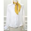 imageAllegra K Women Plain Solid Color Pure Skinny Scarf Scarves Long Neckerchief Hair BandYellow