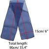 imageAllegra K Women Transparent Skinny Organza Scarf Solid Color Lightweight NeckerchiefNavy Blue