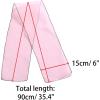 imageAllegra K Women Transparent Skinny Organza Scarf Solid Color Lightweight NeckerchiefPink