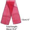 imageAllegra K Women Transparent Skinny Organza Scarf Solid Color Lightweight NeckerchiefRed