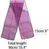 imageAllegra K Women Transparent Skinny Organza Scarf Solid Color Lightweight NeckerchiefViolet