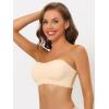 imageAllegra K Womens Bandeau Bra Wirefree NonSlip Tube Top Removable Straps Strapless Bras