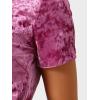 imageAllegra K Womens Christmas Velvet Top Crew Neck Short Sleeve Casual TShirtHot Pink