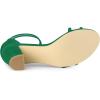 imageAllegra K Womens Clear Ankle Strap Chunky Heels SandalsGreen