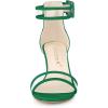 imageAllegra K Womens Clear Ankle Strap Chunky Heels SandalsGreen