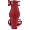imageAllegra K Womens Clear Ankle Strap Chunky Heels SandalsRed