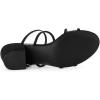 imageAllegra K Womens Clear Strap Block Heel Slide SandalsBlack