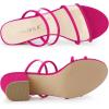 imageAllegra K Womens Clear Strap Block Heel Slide SandalsHot Pink