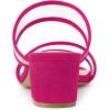 imageAllegra K Womens Clear Strap Block Heel Slide SandalsHot Pink