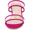 imageAllegra K Womens Clear Strap Block Heel Slide SandalsHot Pink